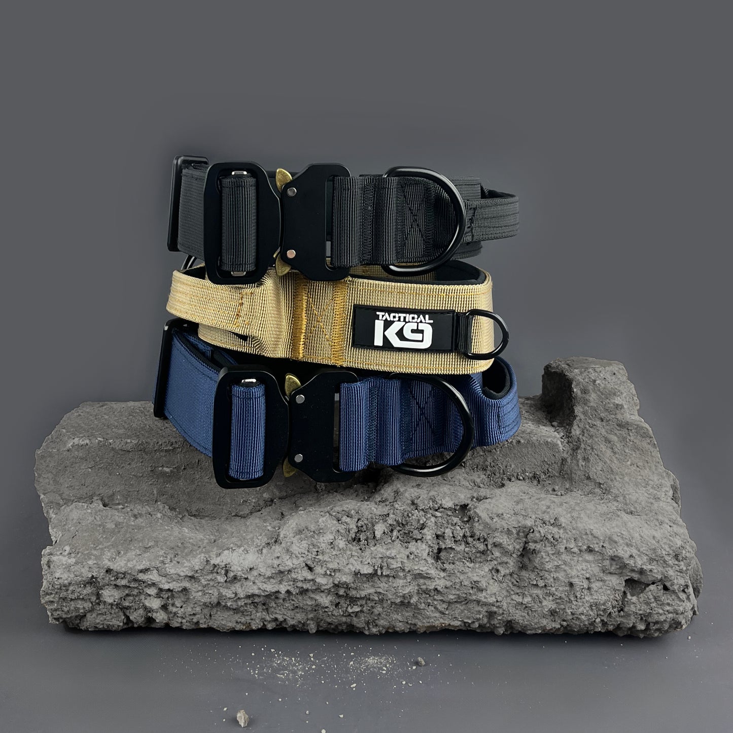 Hugglepets Tactical K9 Dog Collar Endurance Adjustable Heavy Duty Control Handle