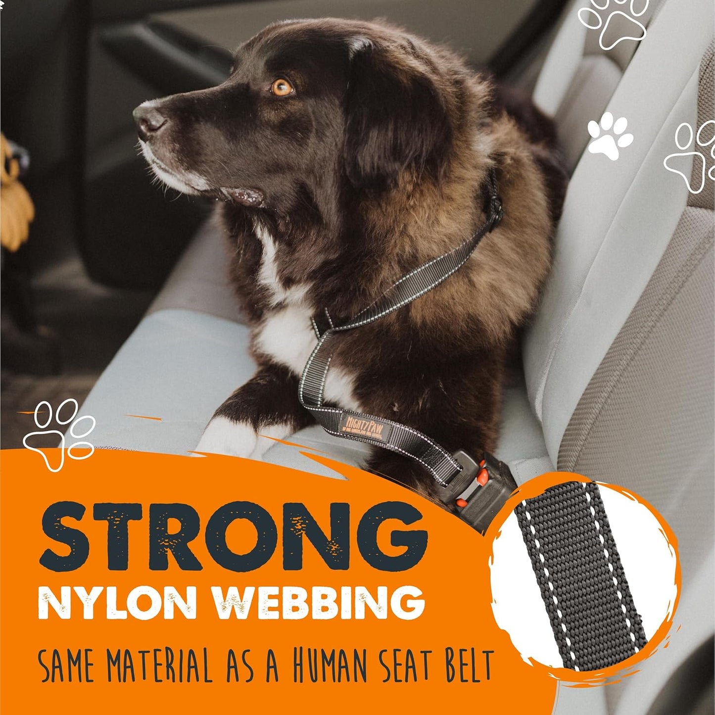 Universal Dog Car Seat Belt - Premium Safety Harness with Adjustable Strap & All-Metal Hardware for Ultimate Pet Security (Black)