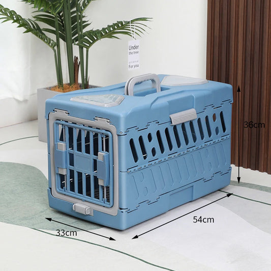 Foldable Portable Pet Travel Carrier Detachable Dog Check-In Box with Locking Latches