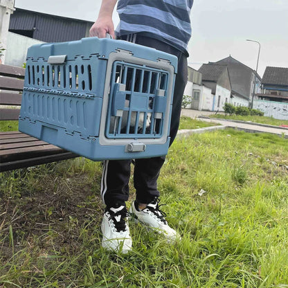 Foldable Portable Pet Travel Carrier Detachable Dog Check-In Box with Locking Latches
