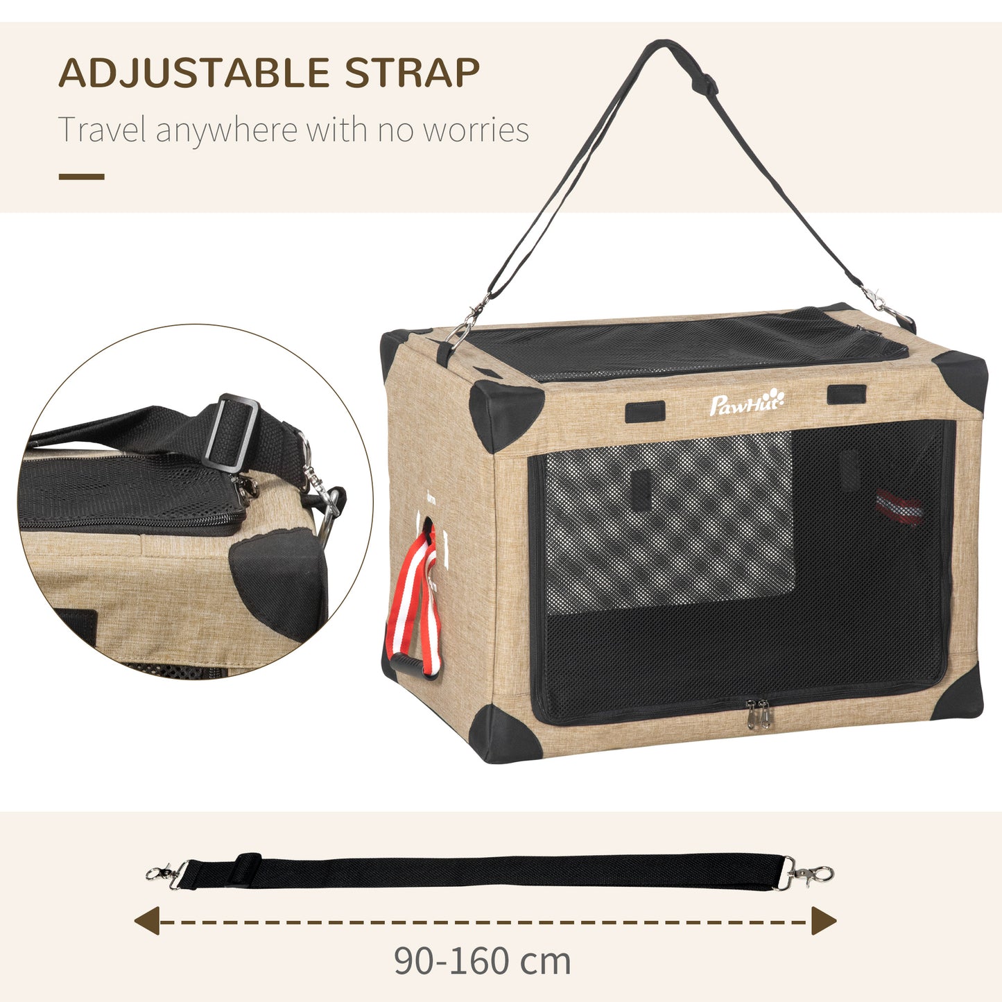 One-Step Foldable Cat Carrier Portable Dog Bag with Cushion for Small Dogs