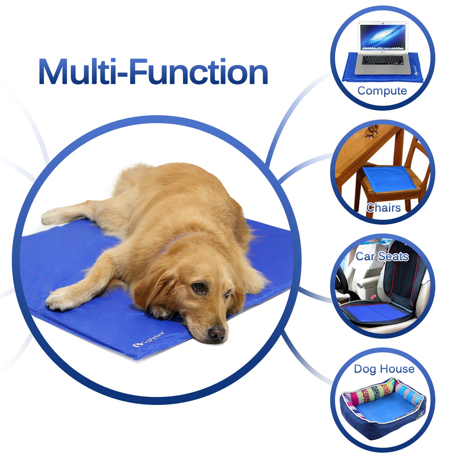 M-XXL Pet Self Cooling Mat Gel Pad Summer Cool Bed Mattress Heat Relief Dog Cats