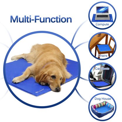 M-XXL Pet Self Cooling Mat Gel Pad Summer Cool Bed Mattress Heat Relief Dog Cats