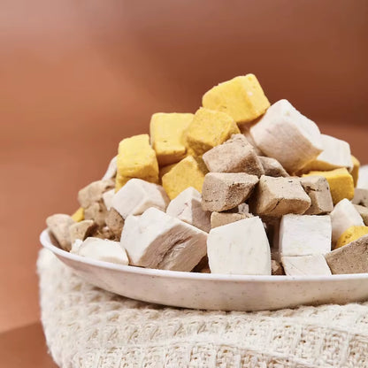 Waita Freeze Dried Mixed Cube (Duckliver & Chicken & Yolk) 70G - Cat Dog Pet Healthy Food Treats High Protein Training Reward