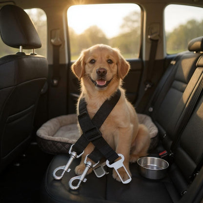 2 Pack Pet Dog Seat Belt Adjustable Travel Car Safety Harnesses Lead Restraint