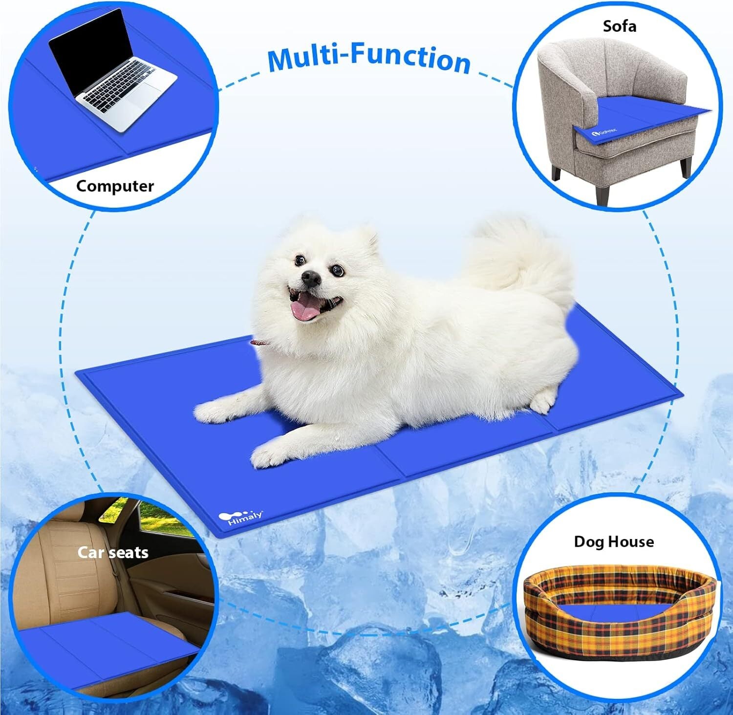 M-XXL Pet Self Cooling Mat Gel Pad Summer Cool Bed Mattress Heat Relief Dog Cats