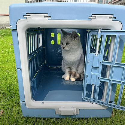 Foldable Portable Pet Travel Carrier Detachable Dog Check-In Box with Locking Latches