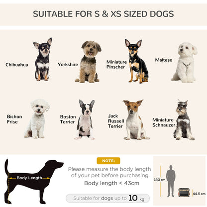 Pawhut Collapsible Dog Crate Foldable Pet Carrier for Cats Small Dog 65X45X45Cm