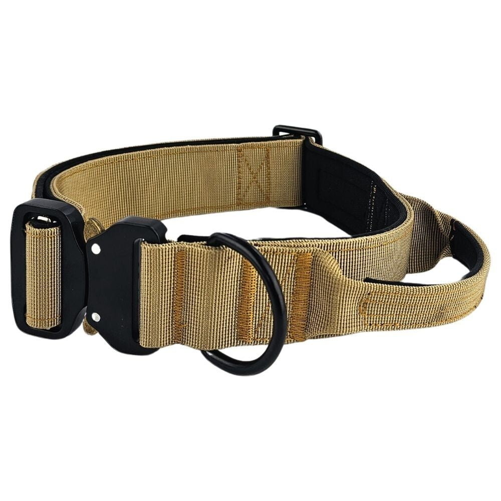 Hugglepets Tactical K9 Dog Collar Endurance Adjustable Heavy Duty Control Handle