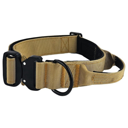 Hugglepets Tactical K9 Dog Collar Endurance Adjustable Heavy Duty Control Handle