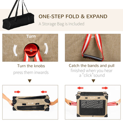 One-Step Foldable Cat Carrier Portable Dog Bag with Cushion for Small Dogs