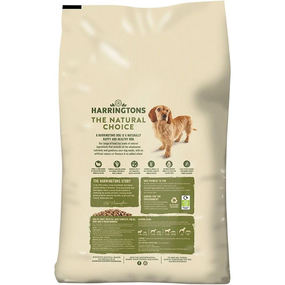 Harringtons Complete Adult Dog - Rich in Turkey with Veg (15Kg)
