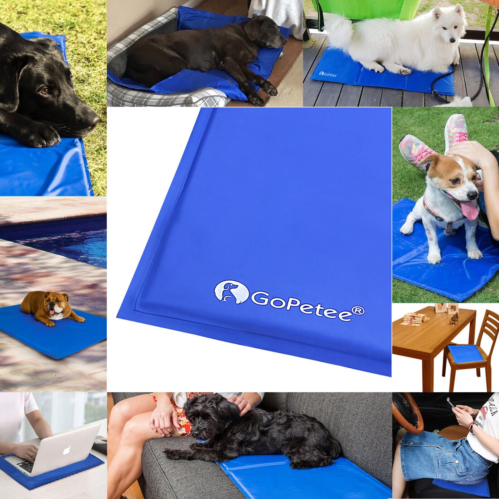 M-XXL Pet Self Cooling Mat Gel Pad Summer Cool Bed Mattress Heat Relief Dog Cats
