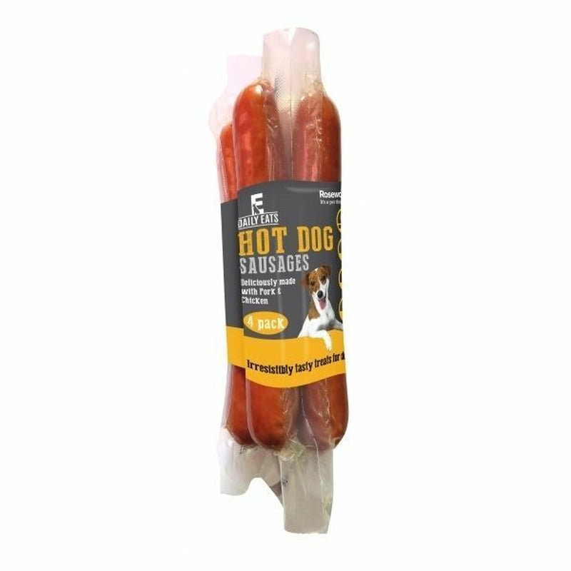 Rosewood Hot Dog Sausages Tasty Meat Treat Chicken & Pork 3 X 4 Pack Gluten Free
