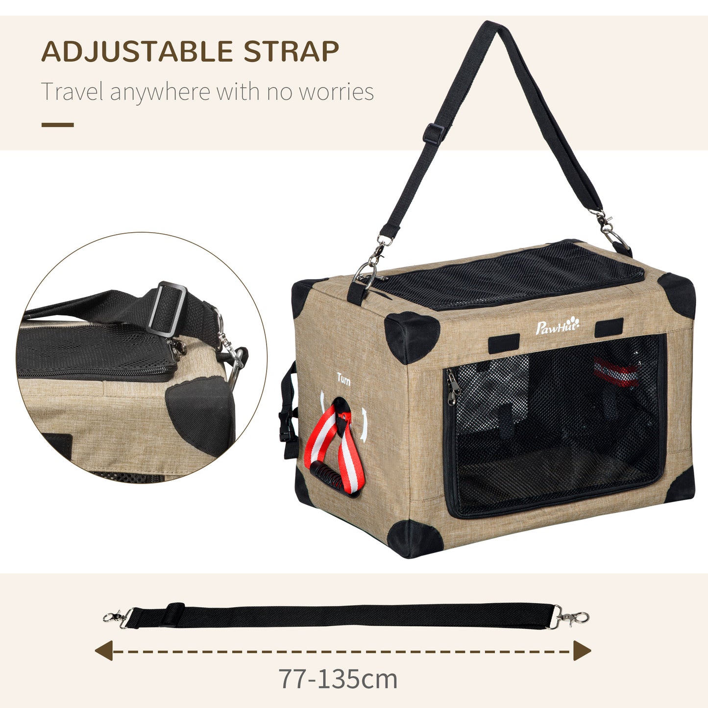 One-Step Foldable Cat Carrier Portable Dog Bag with Cushion for Small Dogs