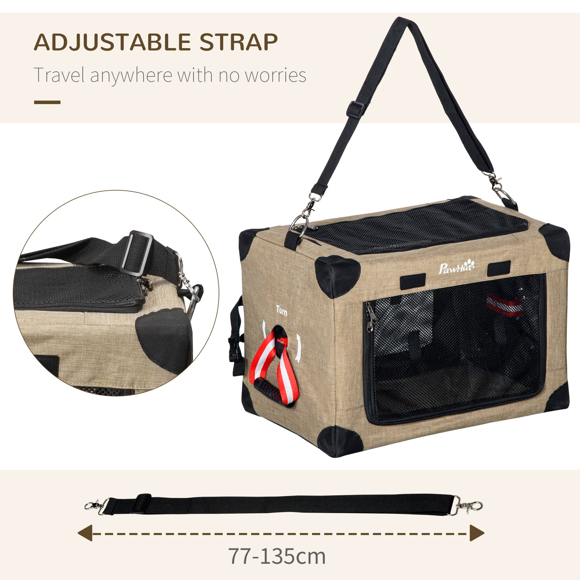 One-Step Foldable Cat Carrier Portable Dog Bag with Cushion for Small Dogs