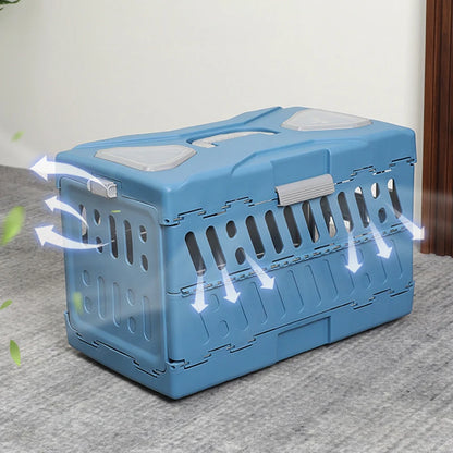 Foldable Portable Pet Travel Carrier Detachable Dog Check-In Box with Locking Latches