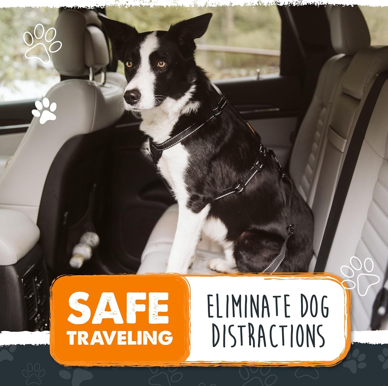 Universal Dog Car Seat Belt - Premium Safety Harness with Adjustable Strap & All-Metal Hardware for Ultimate Pet Security (Black)