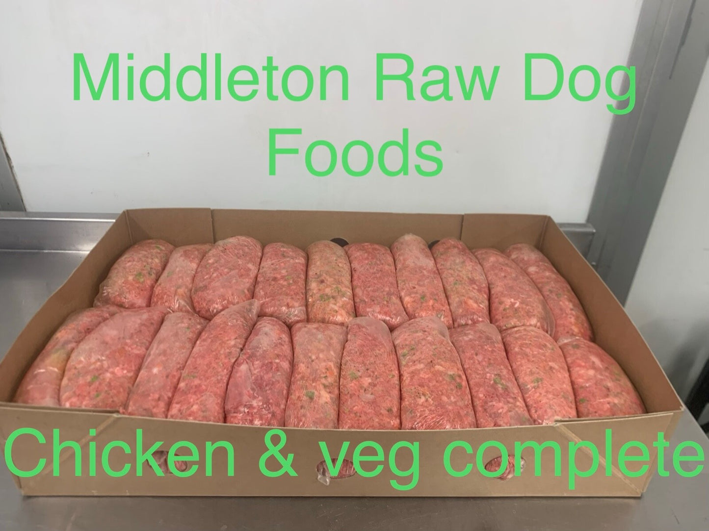Dog Food Frozen Chicken & Veg Complete Meal 20X500G Chub 10Kg Box BARF RAW DIET