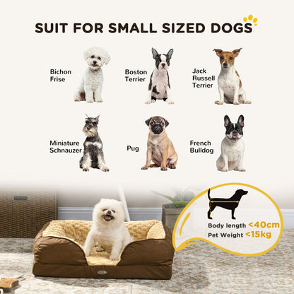 Pawhut Dog Bed Calming Pet Bed Dog Mattress for Small Dogs - Brown