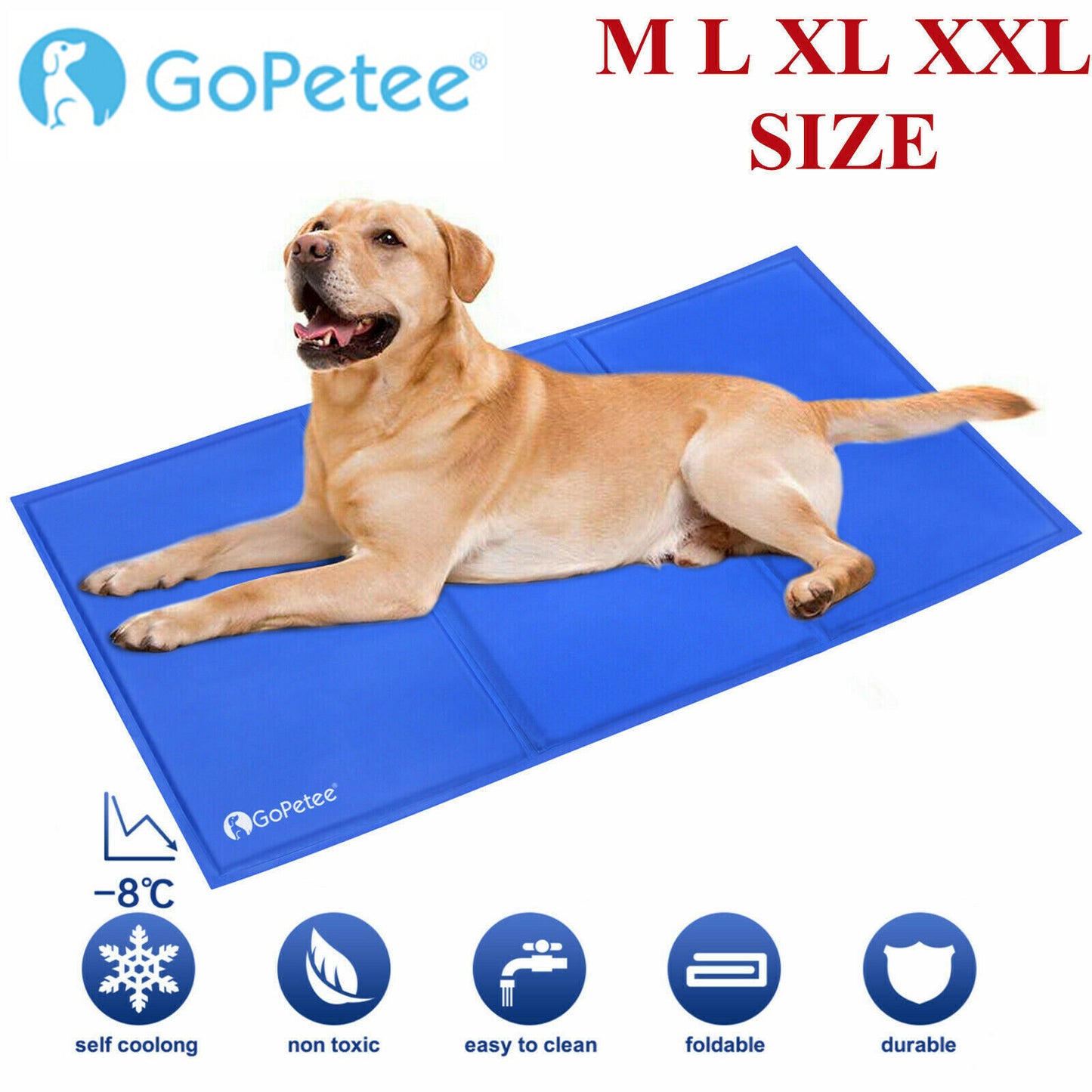 M-XXL Pet Self Cooling Mat Gel Pad Summer Cool Bed Mattress Heat Relief Dog Cats