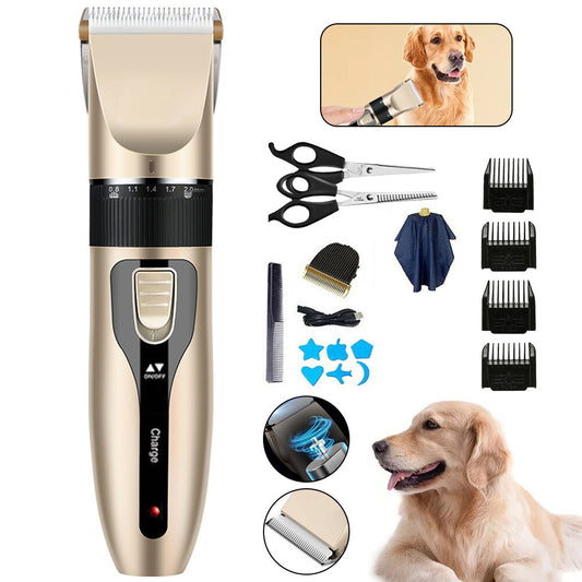 Electric Pet Hair Clippers Trimmer Cat Dog Grooming Shaver Kit Cordless Quiet
