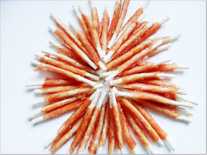 Dried Dog Treats Rawhide Soft Chicken Jerky Beef Twists Chew Treats Dogs Natural