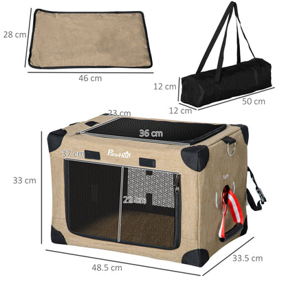 One-Step Foldable Cat Carrier Portable Dog Bag with Cushion for Small Dogs
