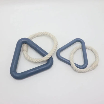 Durable Triangle TPR Cotton Rope Chew Toy for Dogs - Perfect for Tug of War and Dental Care