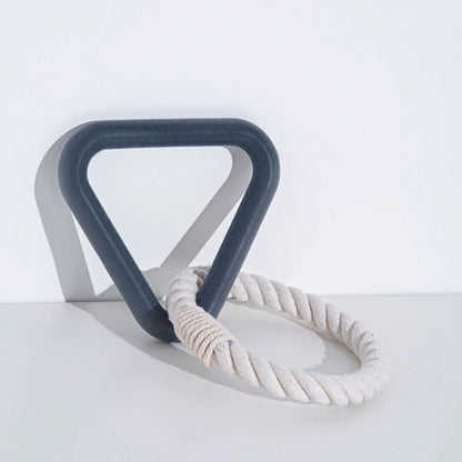 Durable Triangle TPR Cotton Rope Chew Toy for Dogs - Perfect for Tug of War and Dental Care
