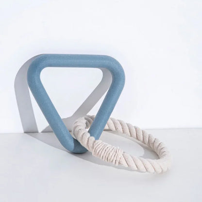 Durable Triangle TPR Cotton Rope Chew Toy for Dogs - Perfect for Tug of War and Dental Care