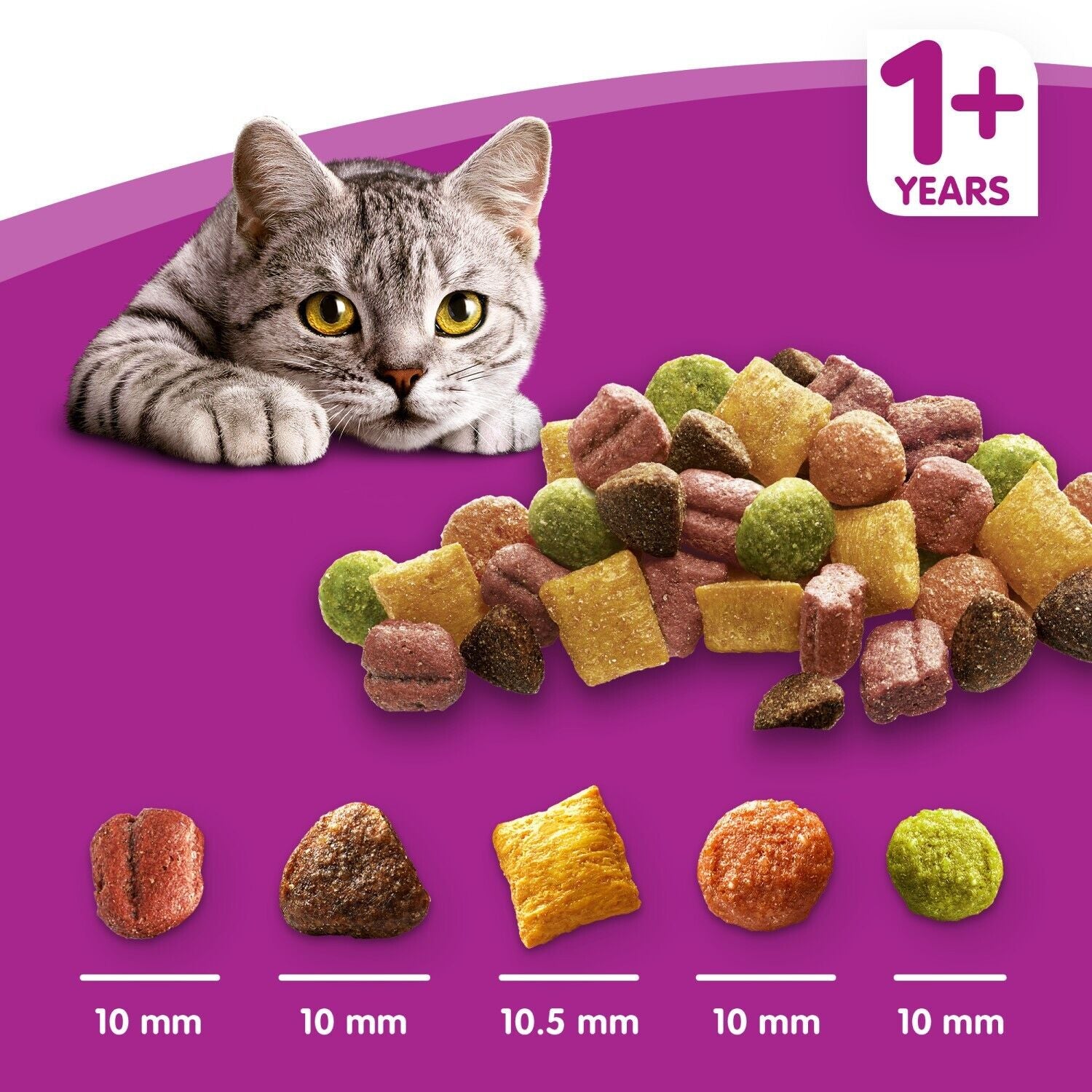 7Kg Whiskas 1+ Adult Complete Dry Cat Food with Tuna Bulk Pack Cat Biscuits