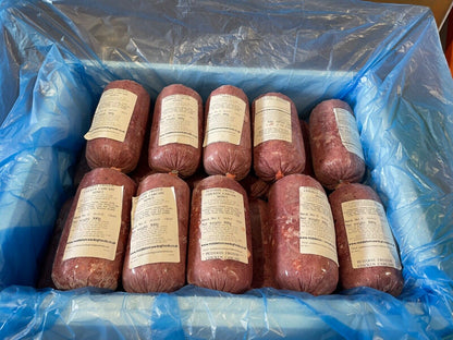 Frozen Dog Food Chicken Mince 20 X 500G Chubs 10Kg Box .BARF RAW DIET Delivered