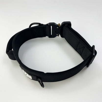 Hugglepets Tactical K9 Dog Collar Endurance Adjustable Heavy Duty Control Handle