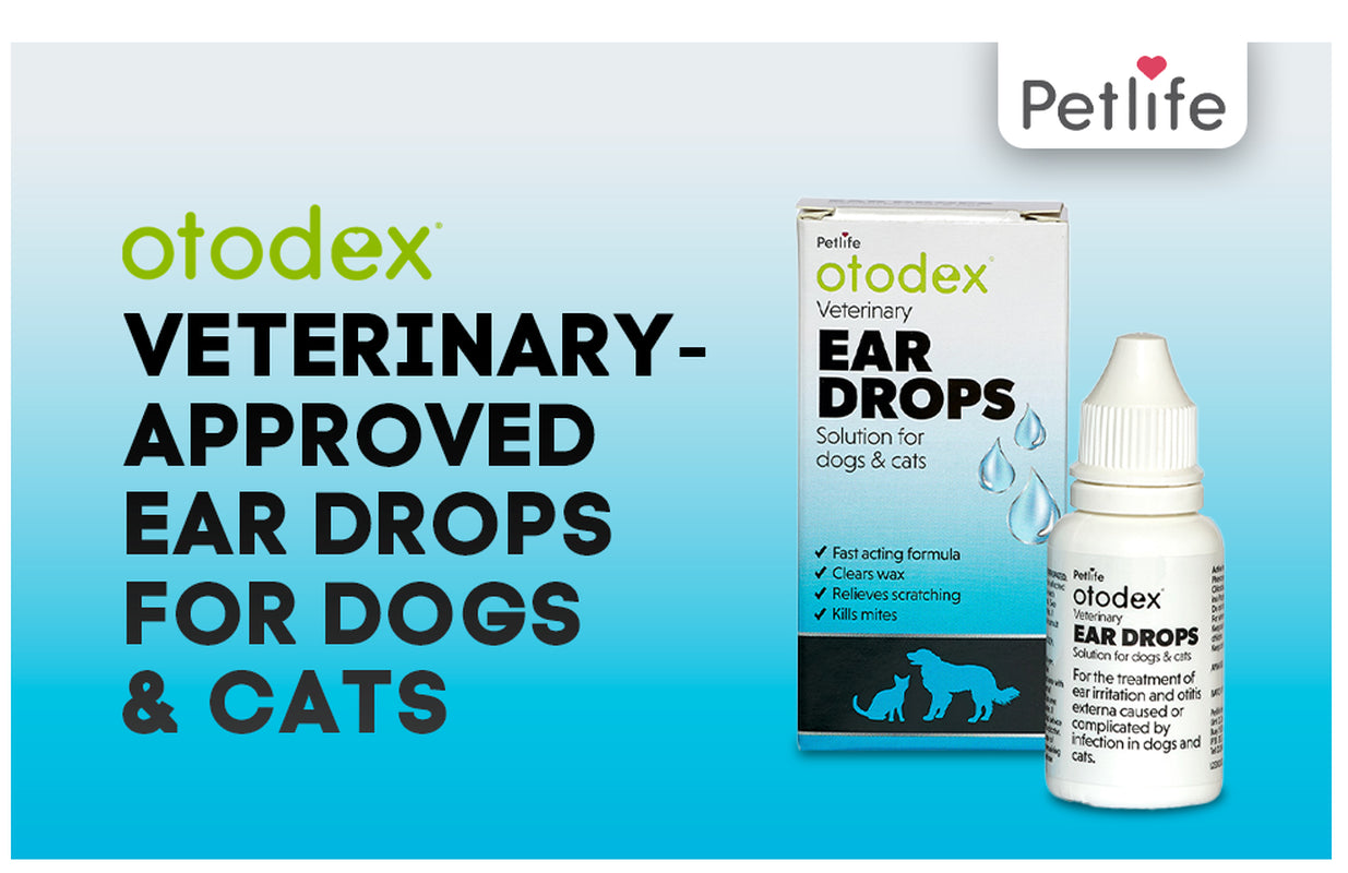 2 X 14Ml Petlife Otodex Ear Drops Dog Cat Clears Wax Mites Cleanser Itching