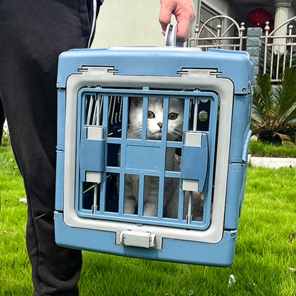 Foldable Portable Pet Travel Carrier Detachable Dog Check-In Box with Locking Latches