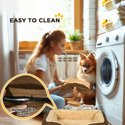 Pawhut Dog Bed Calming Pet Bed Dog Mattress for Small Dogs - Brown