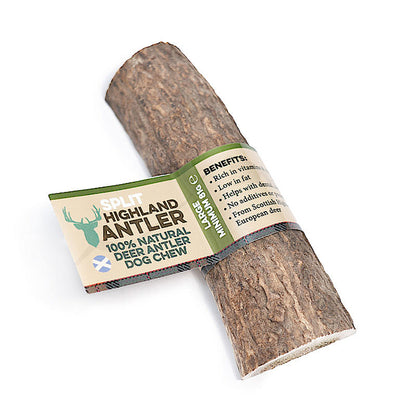 Dog Antler Chews HIGHLAND 100% Natural Deer Antler Split Dental Healthy Treats
