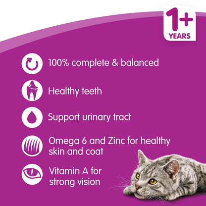 7Kg Whiskas 1+ Adult Complete Dry Cat Food with Tuna Bulk Pack Cat Biscuits