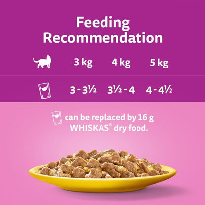 - 1+ Adult Wet Cat Food Pouches - 40 X 85 G - Poultry Selection - Bulk Cat Food Megapack - 40 Jelly Pouches
