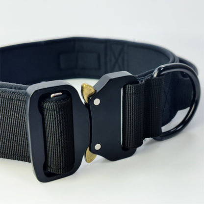 Hugglepets Tactical K9 Dog Collar Endurance Adjustable Heavy Duty Control Handle