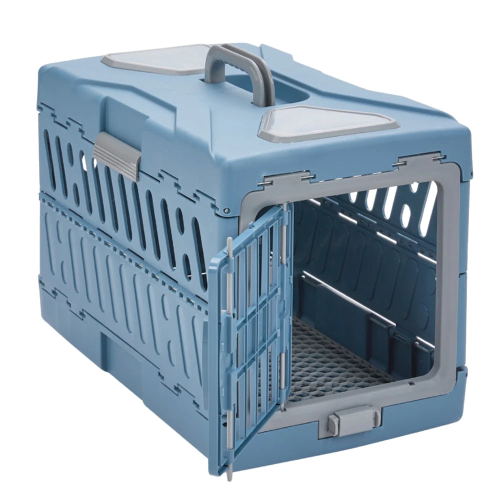Foldable Portable Pet Travel Carrier Detachable Dog Check-In Box with Locking Latches