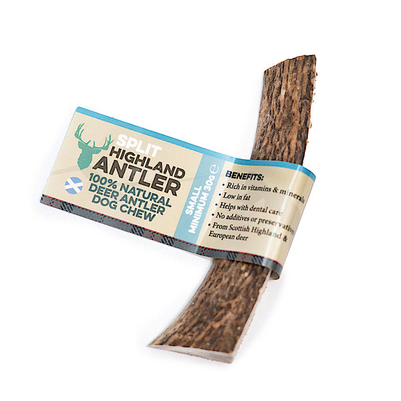 Dog Antler Chews HIGHLAND 100% Natural Deer Antler Split Dental Healthy Treats