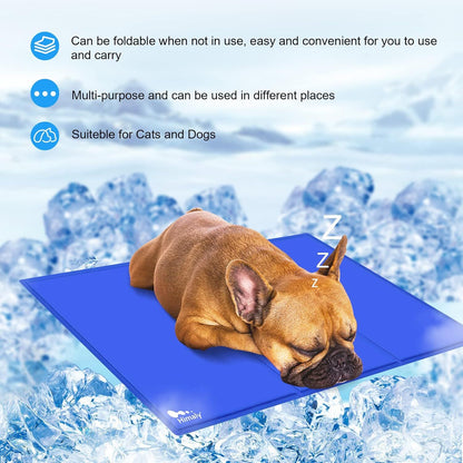 M-XXL Pet Self Cooling Mat Gel Pad Summer Cool Bed Mattress Heat Relief Dog Cats