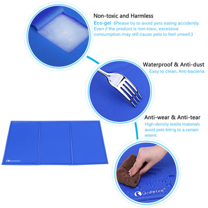 M-XXL Pet Self Cooling Mat Gel Pad Summer Cool Bed Mattress Heat Relief Dog Cats