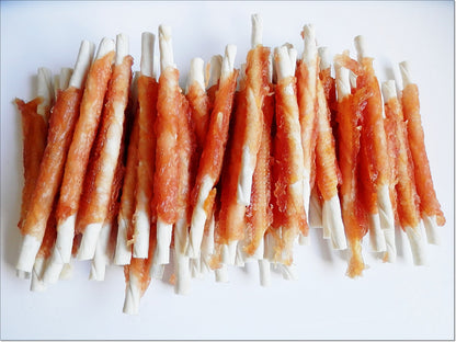 Dried Dog Treats Rawhide Soft Chicken Jerky Beef Twists Chew Treats Dogs Natural