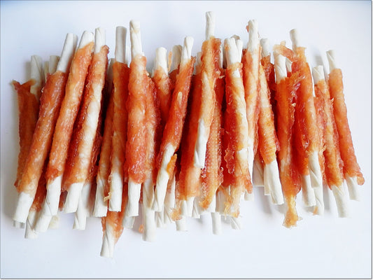 Dried Dog Treats Rawhide Soft Chicken Jerky Beef Twists Chew Treats Dogs Natural