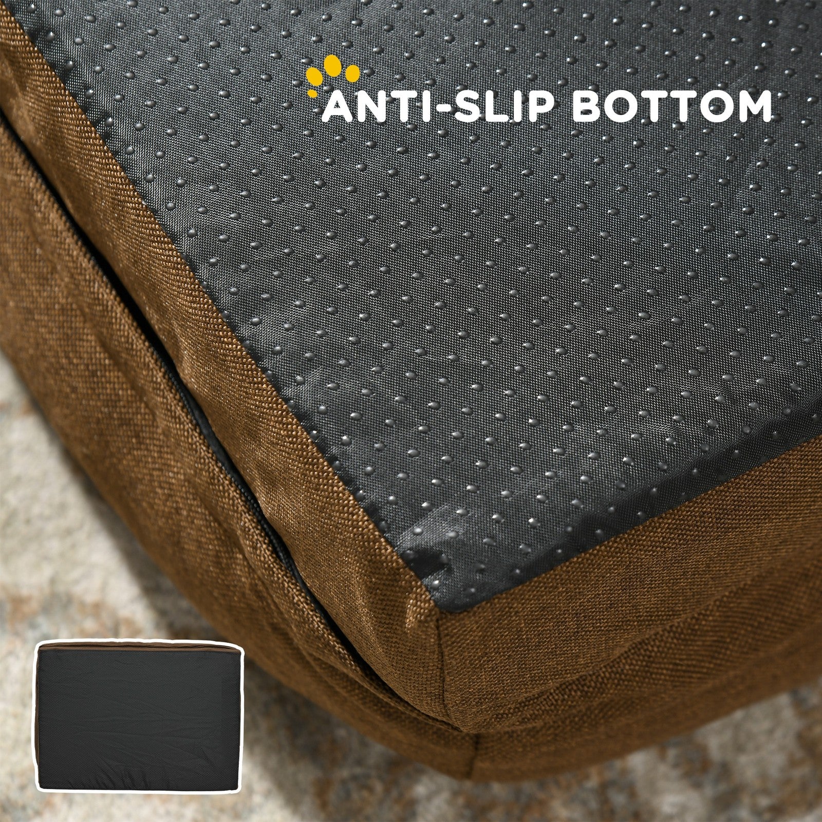 Pawhut Dog Bed Calming Pet Bed Dog Mattress for Small Dogs - Brown