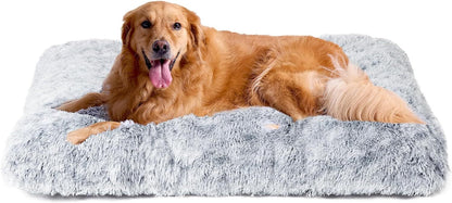 Premium Soft Plush Dog Bed - Large Size Pet Cushion for Crate, Machine Washable and Cozy Mattress for Dogs and Cats
