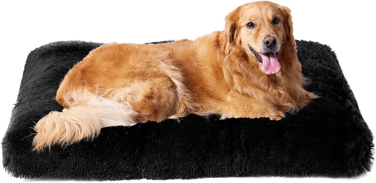 Premium Soft Plush Dog Bed - Large Size Pet Cushion for Crate, Machine Washable and Cozy Mattress for Dogs and Cats